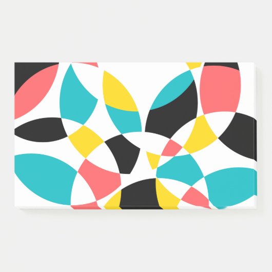 Kleurrijk, modern, trendy, koel, uniek cirkelvormi post-it® notes (Voorkant)
