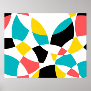 Kleurrijk, modern, trendy, koel, uniek cirkelvormi poster