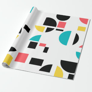 Kleurrijk, modern, trendy, leuk, vrolijk geometris cadeaupapier