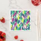 kleurrijk modern tropisch botanisch patroon servet (Insitu)