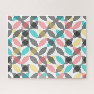 Kleurrijk, modern, vrolijk cirkelvormig geometrisc legpuzzel
