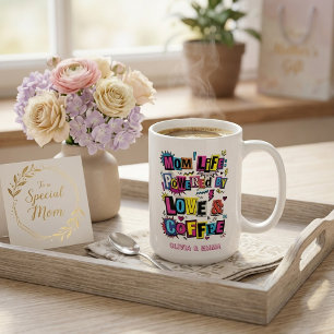 Kleurrijk Moeder Leven Aangedreven door Liefde en Koffiemok