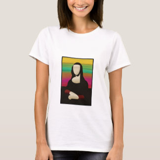 Kleurrijk Mona Lisa T-shirt zonder gezicht