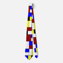 Kleurrijk Mondriaan Rood, Blauw, Geel Patroon