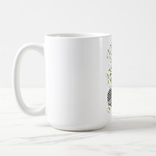 Kleurrijk monogram letter J Mok (Links)