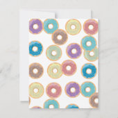 Kleurrijk Monogram met Donuts en Strooisel Notitiekaartje (Achterkant)