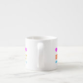 Kleurrijk monogram Moeder Espresso Kop (Achterkant)