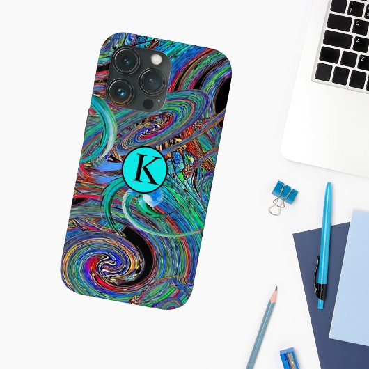 Kleurrijk Monogram Trendy Abstract Case-Mate Case-Mate iPhone Case