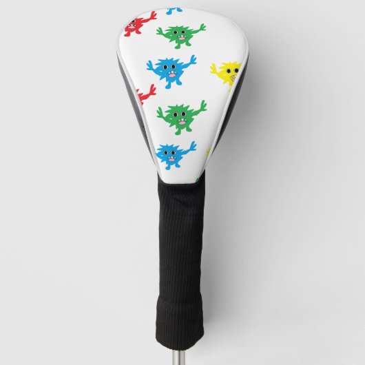 kleurrijk monster golfheadcover (Voorkant)