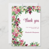 Kleurrijk mooi chique bloemenboeket Bedankt Kaart (Voorkant)