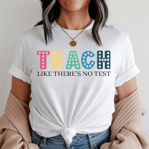 Kleurrijk Motiverend Docenten T-shirt Terug naar S