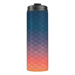 Kleurrijk mozaïek. Geometrische hipster retro back Thermosbeker