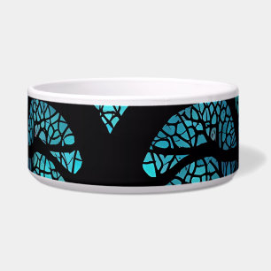 Kleurrijk Mozaïek Glas in lood Tree effect ontwerp Voerbakje
