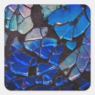 Kleurrijk Mozaïek van het Glas Vierkante Sticker