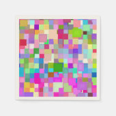 Kleurrijk mozaïekpatroon #6 servetten (Voorkant)