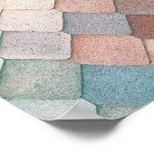 Kleurrijk mozaïekpatroon poster (Hoek)