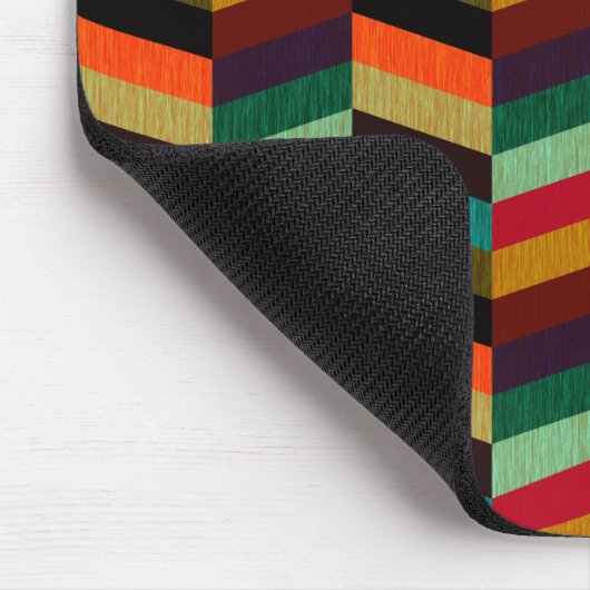 Kleurrijk multi-gekleurd visgraatpatroon muismat (Hoek)
