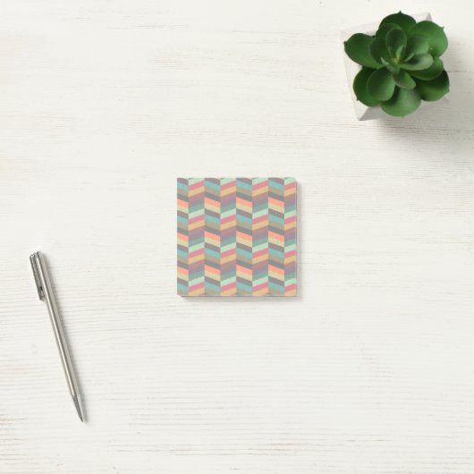 Kleurrijk multi-gekleurd visgraatpatroon post-it® notes (Kantoor)