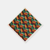 Kleurrijk multi-gekleurd visgraatpatroon servet (Hoek)