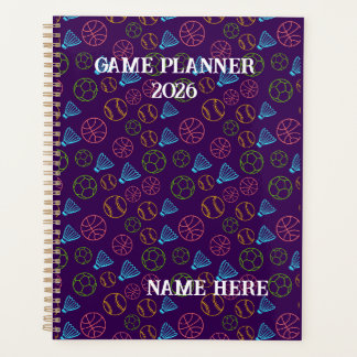 Kleurrijk Multi-Sport Omtrek Patroon Game Planner