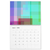 Kleurrijk naadloos abstract kalender (Mar 2026)
