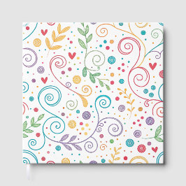 Kleurrijk Naadloos Doodle patroon Gastenboek