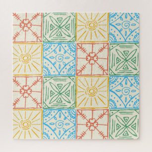 Kleurrijk naadloos tegelpatroon in Amalfi-stijl Legpuzzel