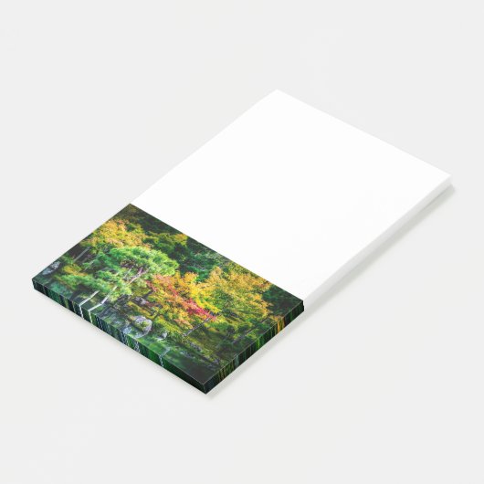 Kleurrijk najaar Japans tuinlandschap Post-it® Notes (Schuin)