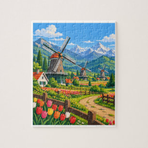 Kleurrijk Natuur Landschap Puzzel