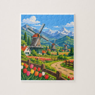 Kleurrijk Natuur Landschap Puzzel