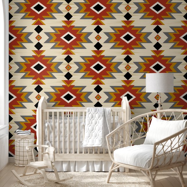 Kleurrijk Navajo Design Pattern Behang (Kinderen)
