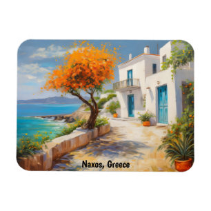 Kleurrijk Naxos Griekenland Olieverf Magneet