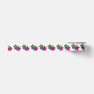 Kleurrijk Neon Ster Trio Patroon Lint