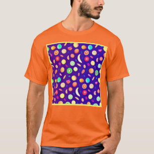 Kleurrijk Neon Tropisch Fruitpatroon T-shirt