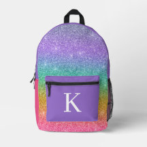 Kleurrijk Nep Glitter Monogram Meisje