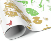 Kleurrijk Nieuw-Zeelands vakantiepatroon Cadeaupapier (Rol Hoek)