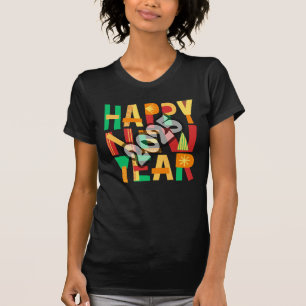 "Kleurrijk Nieuwjaar 2025 T-shirt – Vibrant Feeste