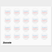 Kleurrijk Notitieboek Papier Thema Klaslokaal Naam Ronde Sticker (Vel)