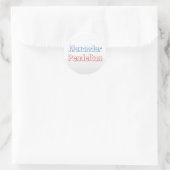 Kleurrijk Notitieboek Papier Thema Klaslokaal Naam Ronde Sticker (Tas)