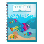 Kleurrijk Notitieboek van de Cute Fishing Ocean (Voorkant)