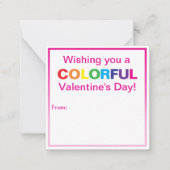 kleurrijk notitiekaartje (Voorkant)