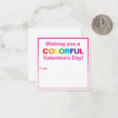 kleurrijk notitiekaartje (Voorkant / Achterkant in situ)