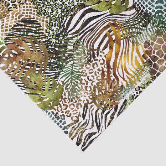 Kleurrijk oerwoud abstract tissuepapier (Detail)