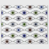 Kleurrijk Ogen Patroon Design Cadeaupapier (Vlak)