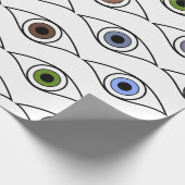 Kleurrijk Ogen Patroon Design Cadeaupapier (Hoek)
