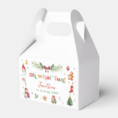 Kleurrijk Oh Wat Leuk 1e Kerstmis Verjaardagsfeest Bedankdoosjes (Voorkant Zijde)