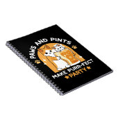 Kleurrijk Oktoberfest Kattenfeest - Pootjes en Pin Notitieboek (Rechterzijde)