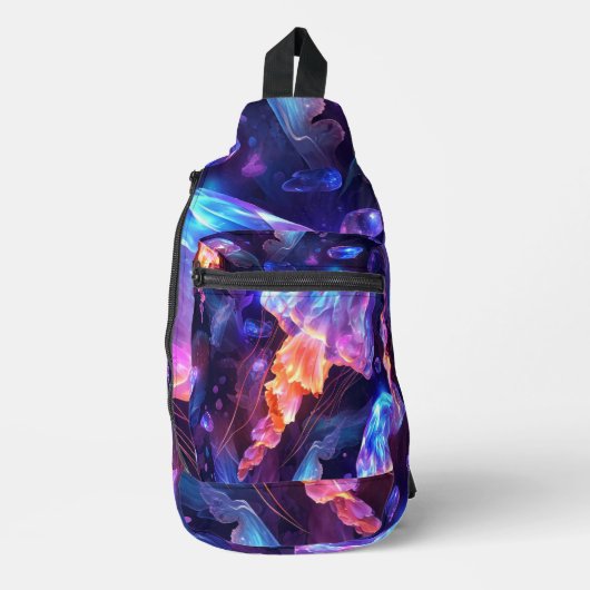 Kleurrijk onder het Zee kwal | Sling Bag (Voorkant)