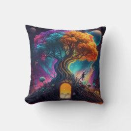 Kleurrijk ondersteboven kussen