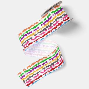 Kleurrijk Onregelmatig Abstract Ontwerp Wit Lint